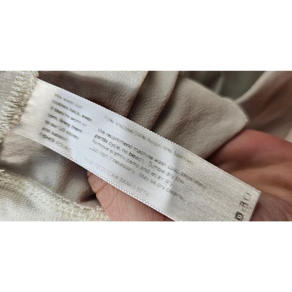 Eileen fisher sz M white ivory viscose pull on pants made in USA comfort casual - Picture 3 of 8